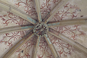 Maulbronn, Gewölbemalerei in der Brunnenhalle