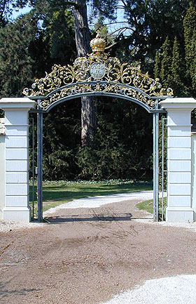 Schlossgarten Schwetzingen, ZUgangstor zum Arboretum
