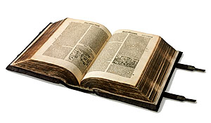 Zürcher Bibel, 2. Auflage, Drucker: Christoph Froschauer, 1536, Zürich. Buchdruck auf Papier.