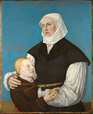 Porträt Regula Gwalther-Zwingli und Anna Gwalther, die Tochter und die Enkelin des Reformators Ulrich Zwingli. 