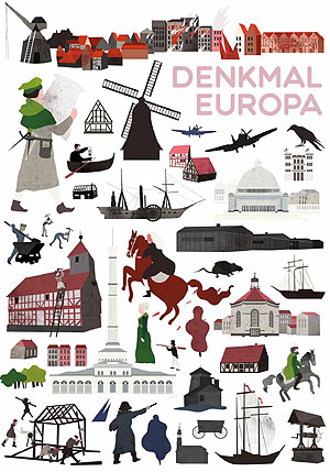 Plakat zur Ausstellung "Denkmal Europa"