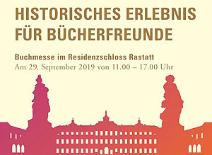 Plakat zur Buchmesse in Schloss Rastatt