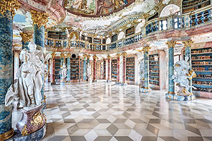 Bibliothekssaal des Klosters Wiblingen. Foto Günter Bayerl/SSG