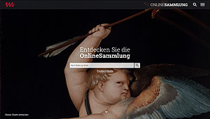 Screenshot, Startseite der Online-Samlung, onlinesammlung.freiburg.de