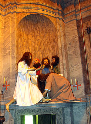 Christusgruppe in der Eremitage der Markgräfin Sibylla Augusta in Schloss Favorite.