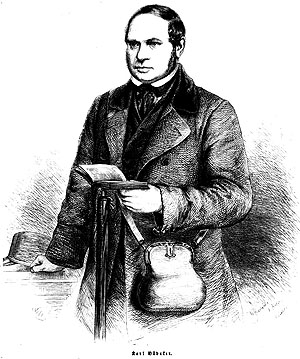 Karl Baedeker. Ausschnitt aus der Zeitschrift „Die Gartenlaube“ 1861. Fotorechte: Wikimedia Commons, Urheber unbekannt, gemeinfrei
