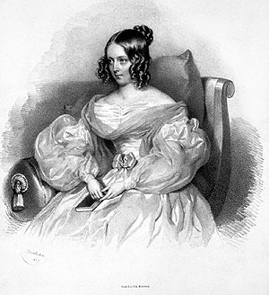 Luise von Baden. Lithografie von Josef Kniehuber. Foto Peter Geymayer - Original Albertina (Wien). Wikimedia Commons /PD