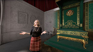 Im Prunkschlafzimmer des Kurfürsten Carl Philipp. Virtuelle 3D-Präsentation. Bild: faber courtial