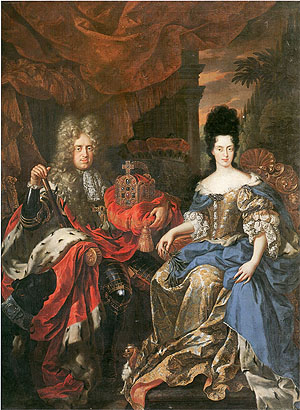 Jans Frans van Douven: Kurfürst Johann Wilhelm und seine Gemahlin Anna Maria Luisa de' Medici. 1708. Stadtmuseum Düsseldorf.