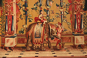 Schloss Bruchsal, Elefant aus der Groteskenserie. Foto: kulturer.be