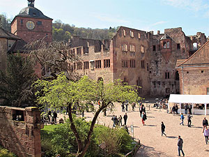 Schloss Heidelberg, Schlosshof. Foto: kulturer.be
