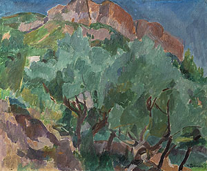 Hans Marsilius Purrmann (1880 -1966), Landschaft bei Cassis, 38 x 46 cm, bezeichnet