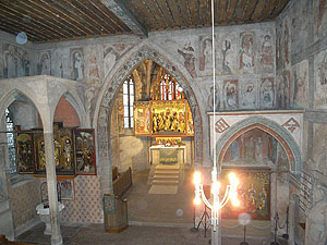 Veitskapelle in Stuttgart-Mühlhausen, Blick zum Chor