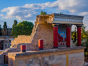 Minoischer Palast in Knossos, Nordeingang.