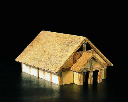 Modell der Galluskirche in Brenz an der Brenz, Kreis Heidenheim, Mitte 7. Jahrhundert