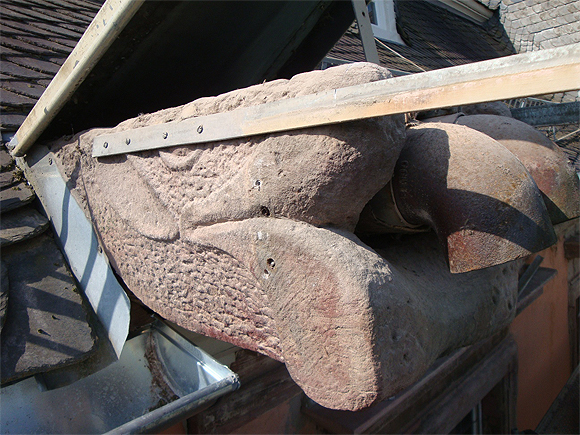 Schwetzingen: Renaissance-Wasserspeier am "Ludwigsbau", dem Jagdschloss des Kurfürsten Ludwig V.. Foto: ssg