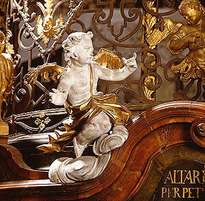 Detail aus der Dekoration der Rastatter Schlosskirche