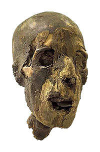 Ägyptischer Mumienkopf. Merck-Archiv Darmstadt