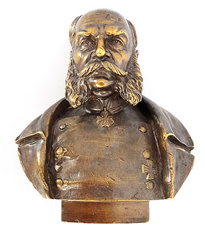 Kleine Metallbüste Kaiser Wilhelms I.